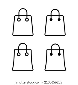 Shopping bag vector icon isolated