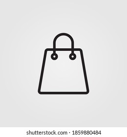 Bolsa de compras - icono vector en estilo de diseño de línea. símbolo de compras navideñas para sitio web, elemento de diseño de aplicaciones.