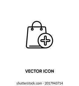 Shopping bag vector icon .Modern, simple flat vector illustration for website or mobile app.Add to busket symbol, logo illustration. Pixel perfect vector graphics	