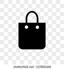 Shopping bag vector icon on transparent background, Shopping bag icon