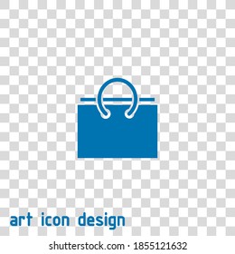 icono vectorial de bolso de compra en un fondo abstracto