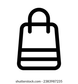 icono del vector de bolsa de compra en fondo blanco
