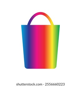 Shopping bag vector icon on white background