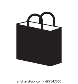 shopping bag - vector icon on the white background