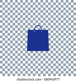 shopping bag vector icon on transparent background