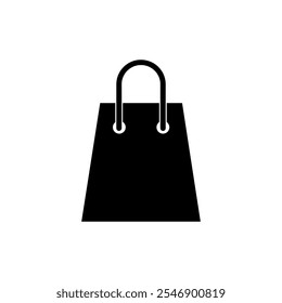 Einkaufstasche Vektorsymbol, Papiertasche einfache Illustration für Web und App..eps