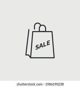 compra de icono vectorial de bolsa de compras