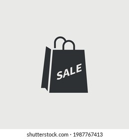 shopping bag vector icon purchase
