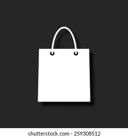  shopping bag  - vector icon with shadow