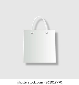  shopping bag   - vector icon with shadow