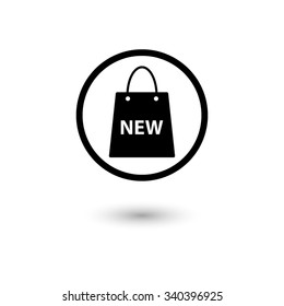 Shopping bag - vector icon with shadow