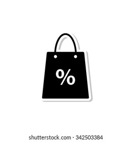 Shopping bag - vector icon with shadow