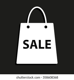 Shopping bag -  vector icon with shadow