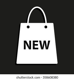 Shopping bag -  vector icon with shadow