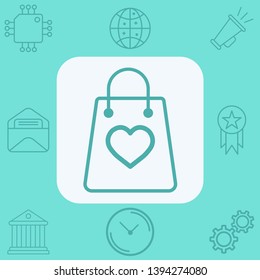 Shopping bag vector icon sign symbol