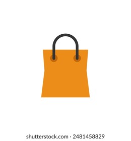 shopping bag vector icon. Simple cart sign