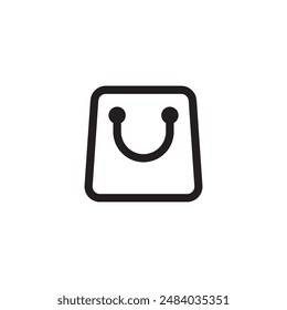 Einkaufstasche Vektorgrafik Symbol. Einfaches Warenkorb