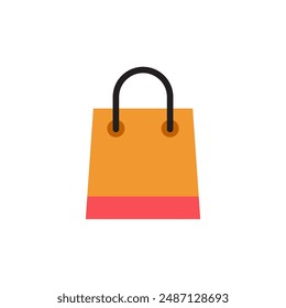 shopping bag vector icon. Simple cart sign