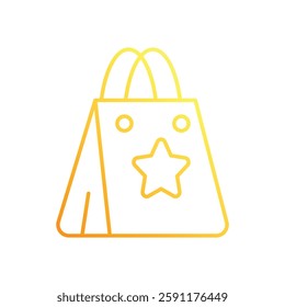 Shopping bag vector icon stock illustration