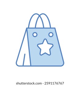 Shopping bag vector icon stock illustration