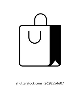 Icono de Vector de la bolsa de compras ilustración de stock
