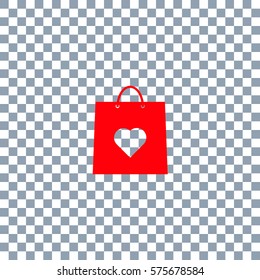 shopping bag vector icon transparent background