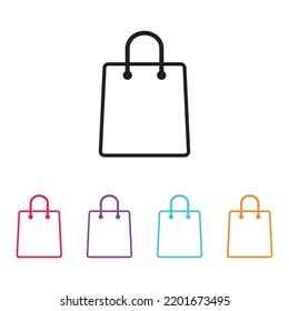 shopping bag vector icon, trendy shopping bag symbol