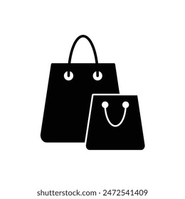 shopping bag vector icon. two bags icon