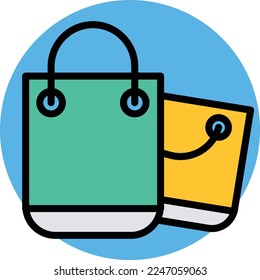 Shopping bag Vector Icon which is suitable for commercial work and easily modify or edit it
