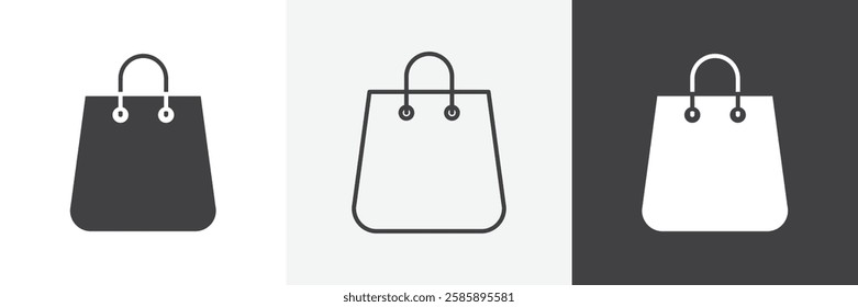 Shopping bag vector icons collection graphic designs for ui designs