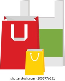 Shopping bag vector illustration design flat