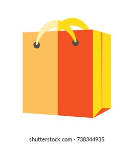 Shopping bag vector illustration. Doodle style. Design, print, logo, symbol, decor, textile, paper.