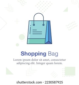 Icono de ilustración vectorial de la bolsa de compras
