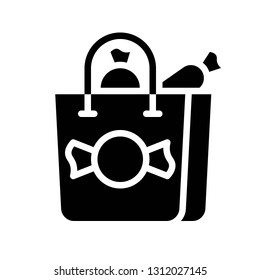 Shopping bag vector illustration, Isolated solid design icon