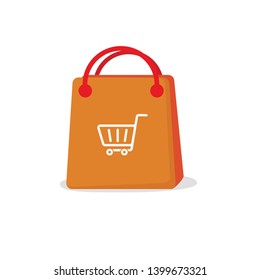 Shopping bag vector illustration isolated on white background