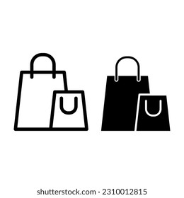 Shopping bag vector illustration logo template for many purpose. Isolated on white background.