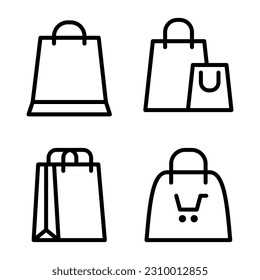 Shopping bag vector illustration logo template for many purpose. Isolated on white background.