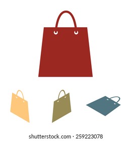 Shopping bag - Vector illustration  set. Isometric effect