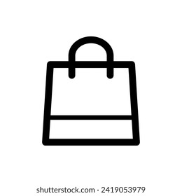 Ilustración vectorial de la bolsa de compras. Adecuado para diversos diseños relacionados con la industria minorista, comercio electrónico, promociones o actividades de compra.