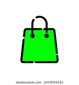 Shopping bag vector illustration. Suitable for various designs related to the retail industry, e-commerce, promotions, or shopping activities.