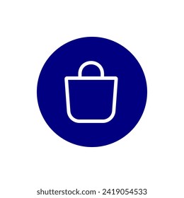 Einkaufstasche, Vektorgrafik. Geeignet für verschiedene Designs aus der Einzelhandelsbranche, dem elektronischen Handel, Werbeaktionen oder Einkaufsaktivitäten.