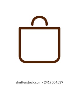 Einkaufstasche, Vektorgrafik. Geeignet für verschiedene Designs aus der Einzelhandelsbranche, dem elektronischen Handel, Werbeaktionen oder Einkaufsaktivitäten.