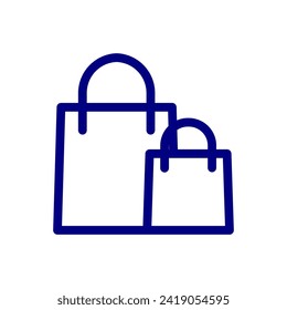 Shopping bag vector illustration. Suitable for various designs related to the retail industry, e-commerce, promotions, or shopping activities.