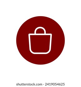 Ilustración vectorial de la bolsa de compras. Adecuado para diversos diseños relacionados con la industria minorista, comercio electrónico, promociones o actividades de compra.