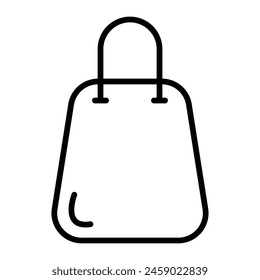 Shopping Bag Vector Line Icon Design