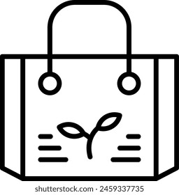 Shopping Bag Vector Line Icon Design