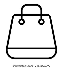 Einkaufstasche Vektorgrafik Line Icon Design