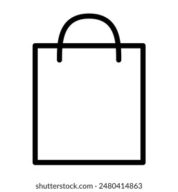 Shopping Bag Vector Line Icon Design