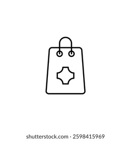 Shopping Bag Vector Line Icon Design