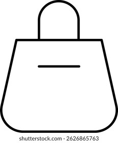 Diseño de icono de línea de Vector de bolso de compras